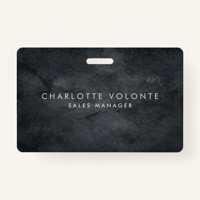 Elegant Stylish Grey Professional Art ID Badge (Front)