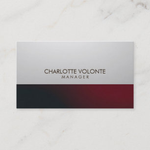 Elegant Stylish Grey Red Artwork Professional Business Card