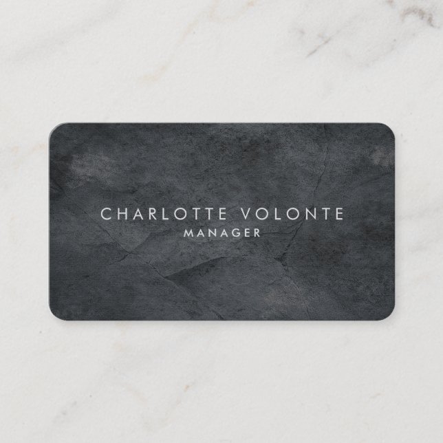 Elegant Stylish Grey Texture Professional Art Business Card (Front)