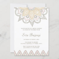 Elegant Stylish Indian Mehndi Hindu Bridal Shower