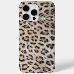 Elegant stylish leopard cheetah fur animal print iPhone 15 pro max case