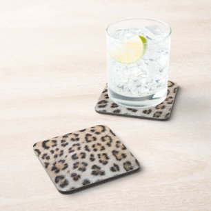 Elegant stylish leopard cheetah fur animal print coaster