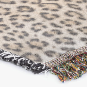 Elegant stylish leopard cheetah fur animal print throw blanket