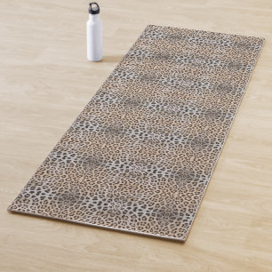 Elegant stylish leopard cheetah fur animal print yoga mat