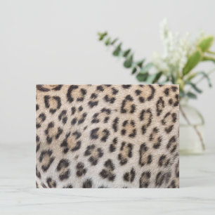 Elegant stylish leopard cheetah fur print pattern card