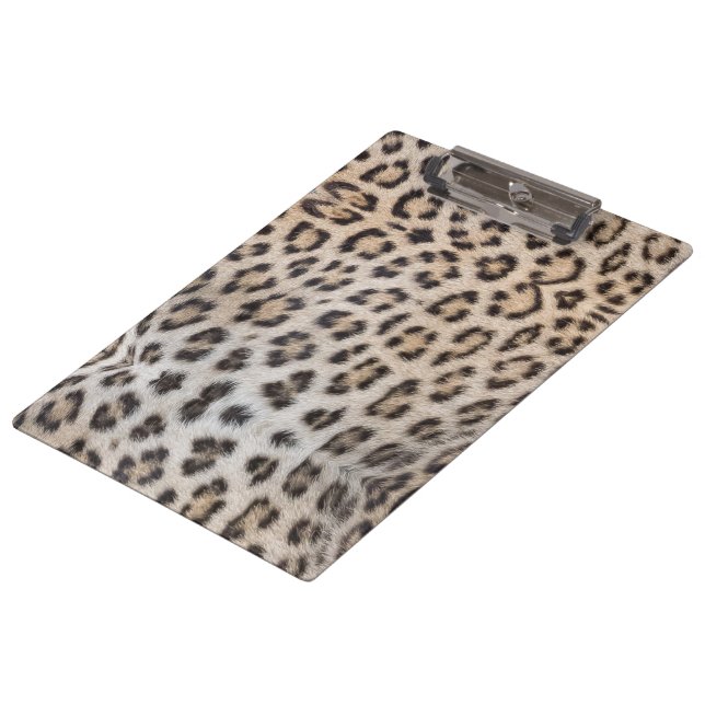 Elegant stylish leopard cheetah fur print pattern clipboard (Angled)