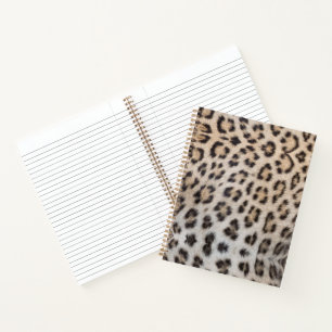 Elegant stylish leopard cheetah fur print pattern notebook