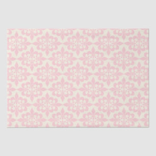 Elegant Stylish Light Baby Pink Damask Decoupage Tissue Paper