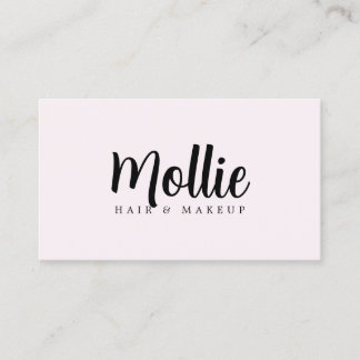 Elegant Stylish Light Rose Bold Beauty Salon Business Card