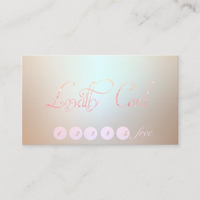 Elegant Stylish,Luminous   Loyalty Card (Front)