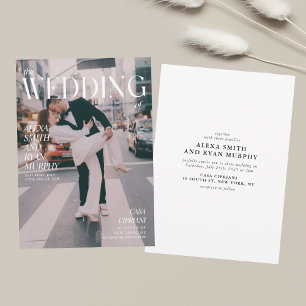 Elegant Stylish Magazine Cover Wedding Invitation