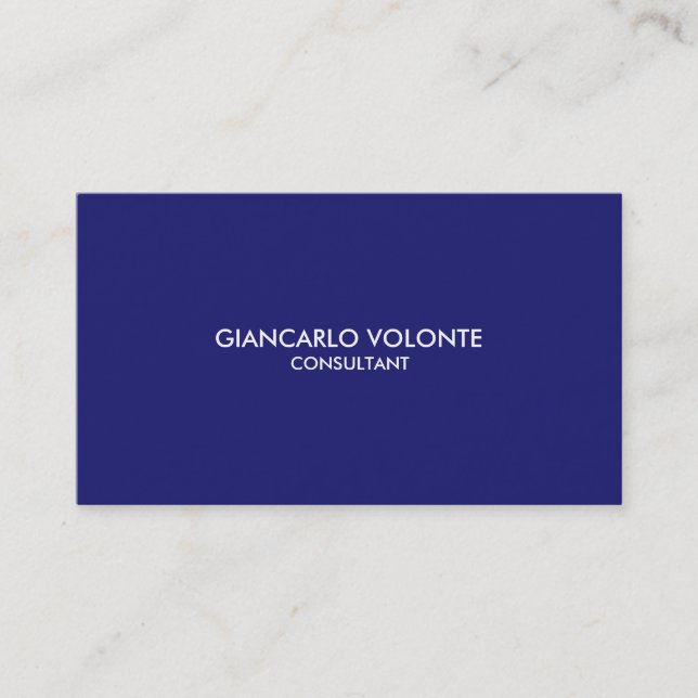 Elegant Stylish Midnight Blue Professional Business Card (Front)