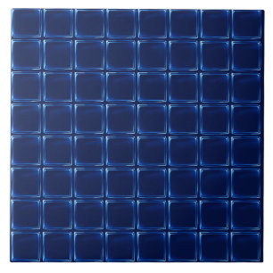 Elegant stylish Midnight Navy Blue Buffalo Plaid Tile