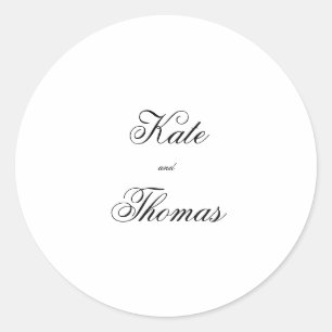 Elegant Stylish Minimalist Chic Simple Classy  Classic Round Sticker