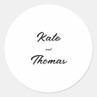 Elegant Stylish Minimalist Chic Simple Classy  Classic Round Sticker