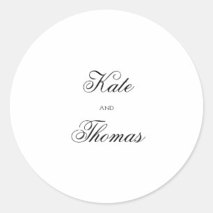 Elegant Stylish Minimalist Chic Simple Classy  Classic Round Sticker