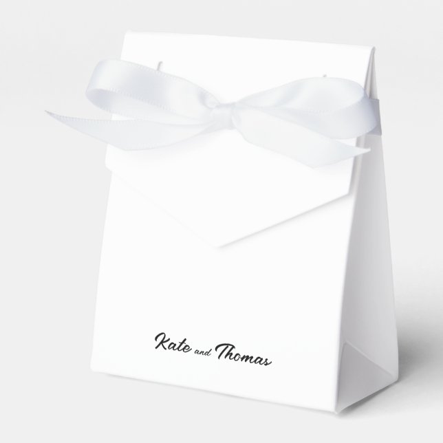 Elegant Stylish Minimalist Chic Simple Classy Favour Box (Front Side)