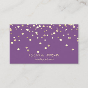 Elegant Stylish Minimalist, Faux Gold Confetti Business Card