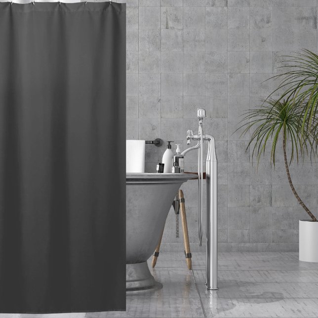 Elegant Stylish Modern Dark Charcoal Grey Shower Curtain (Creator Uploaded)