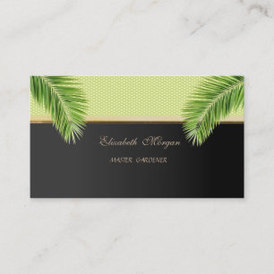 Elegant Stylish Modern ,Polka Dots,Palm Leaves Business Card