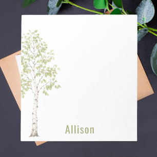 Elegant Stylish Modern Trendy Tree Notepad