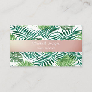 Elegant  Stylish Modern,Tropical Palm Leaves Business Card