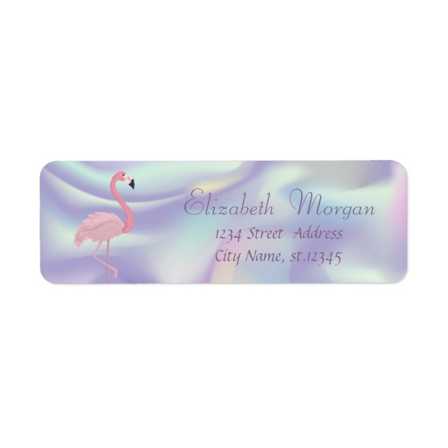 Elegant Stylish, Pink Flamingo Holographic (Front)