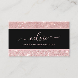 Elegant Stylish Pink Glitter Sparkle Business Card