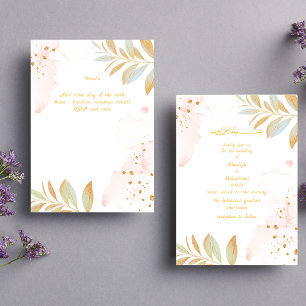 ELEGANT STYLISH PINK ISLAMIC WEDDING INVITATION