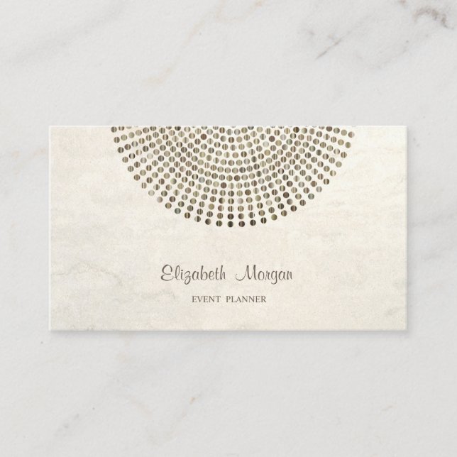 Elegant Stylish Professional,Gold Dots Business Card (Front)