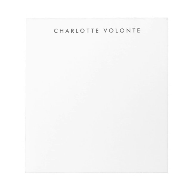 Elegant Stylish Professional Modern Notepad (Front)