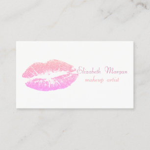 Elegant Stylish Proffesional -Glittery Lip Business Card