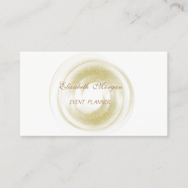 Elegant Stylish Proffesional  -White Business Card (Front)