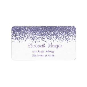 Elegant  Stylish Purple Diamonds Label
