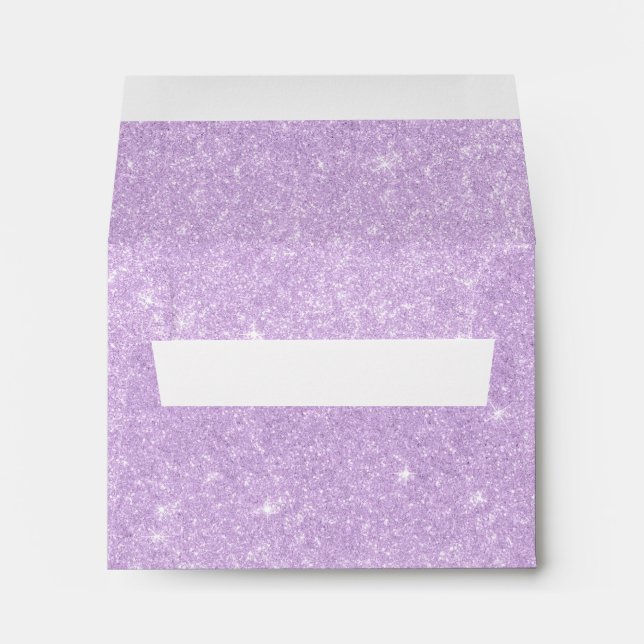 Elegant stylish purple glitter  envelope (Back (Bottom))