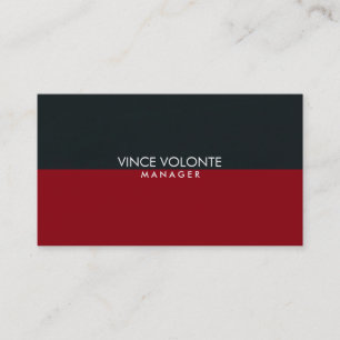 Elegant Stylish Red Grey Black Professional Business Card