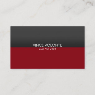 Elegant Stylish Red Grey Professional Business Card