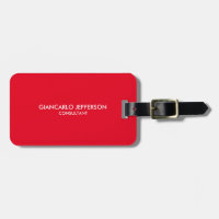 Elegant Stylish Red Professional Your Name