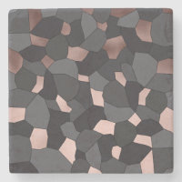 Elegant stylish rose gold grey and black mosaic