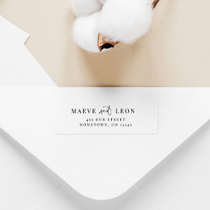 Elegant Stylish Script Modern Chic Wedding Couple