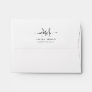 Elegant Stylish Script Name Simple Return Address Envelope