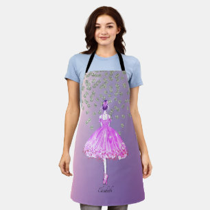 Elegant Stylish Shiny Diamonds Ballerina   Apron