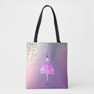 Elegant Stylish Shiny Diamonds Ballerina Tote Bag