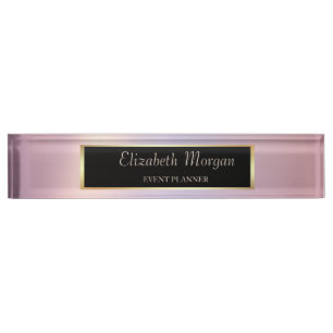 Elegant Stylish Simple  Gold Frame Nameplate
