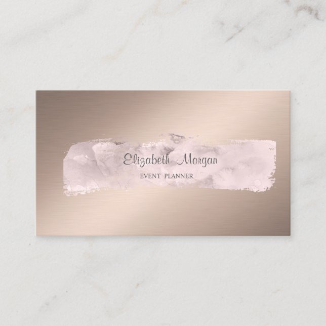 Elegant Stylish Simple,Paint Stroke Business Card (Front)