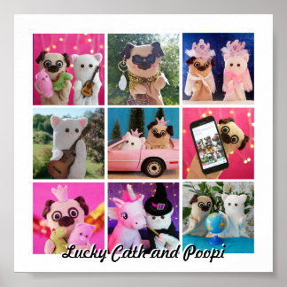 Elegant Stylish Simple Personalised Photo Collage Poster