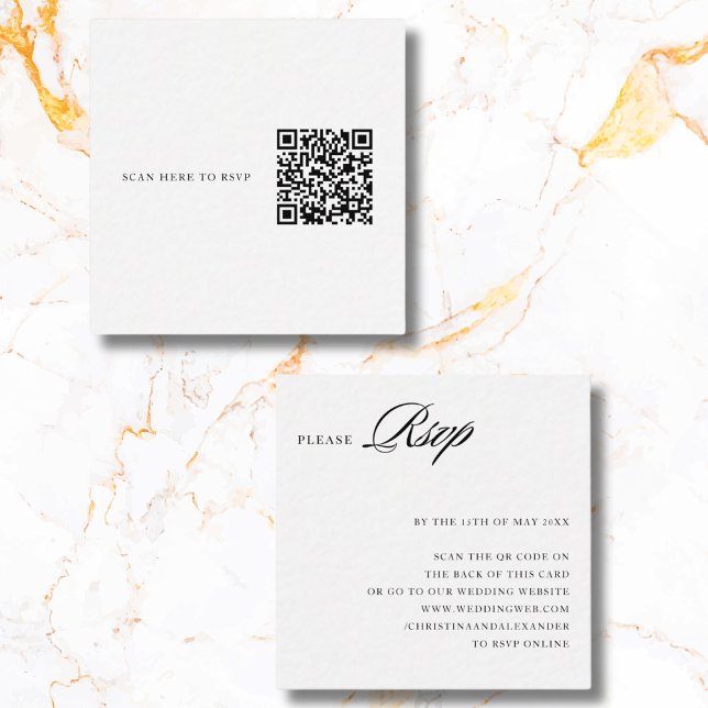 Elegant Stylish Sophisticated QR Code in the back Enclosure Card (Creator Uploaded)