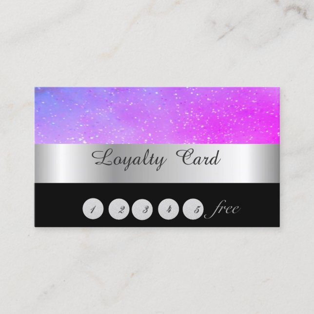 Elegant Stylish,Striped,Black Loyalty Card (Front)