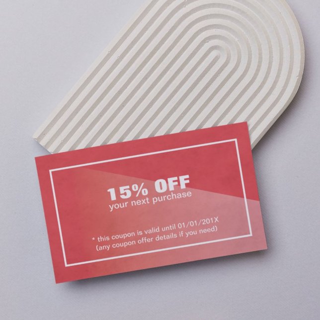 Elegant Stylish Texture Red Beauty Coupon (Creator Uploaded)