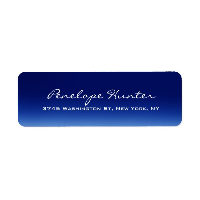 Elegant Stylish Trendy Blue Handwriting Script (Front)
